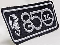 ABARTH 850TC Logo Patch (Black/Silver Logo)