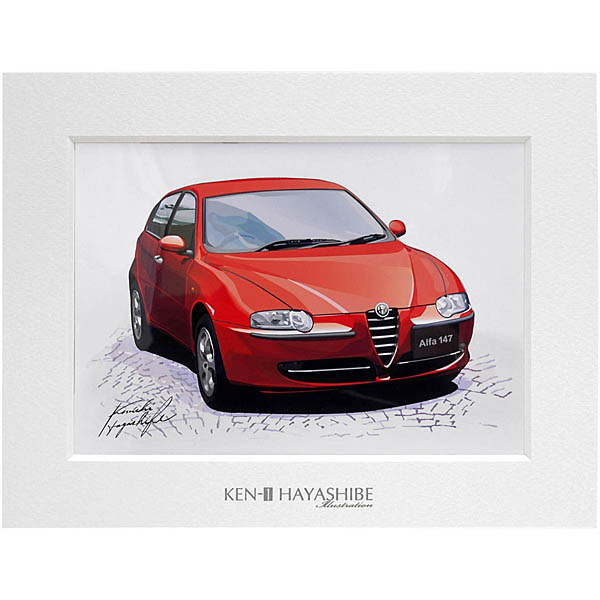 Alfa Romeo 147 (Rosso)イラストレーション by林部研一