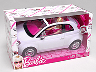 FIAT 500C with Barbie 50th Memorial Model