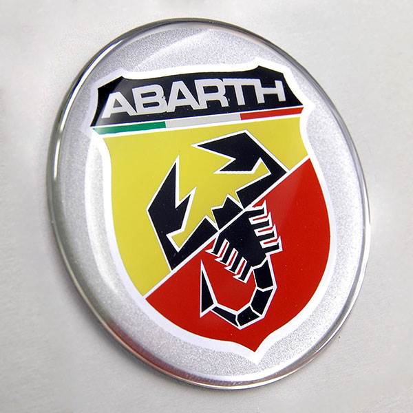 ABARTH純正3Dエンブレムステッカー(ラウンドタイプ/50mm)-21537-