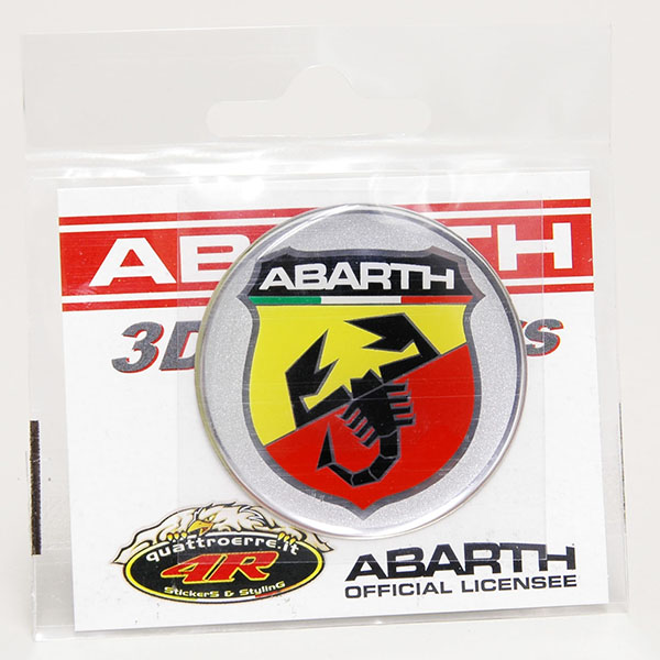 ABARTH純正3Dエンブレムステッカー(ラウンドタイプ/50mm)-21537-