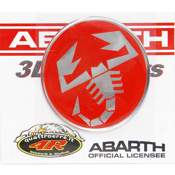 ABARTH純正3D SCORPIONEステッカー(ラウンドタイプ/50mm)-21540-