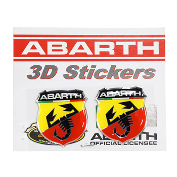 ABARTH純正3Dエンブレムステッカー(27mm/2枚セット)-21531-