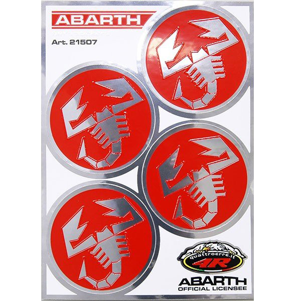ABARTH Scorpione Round Stickers (4pcs./48mm)-21507-