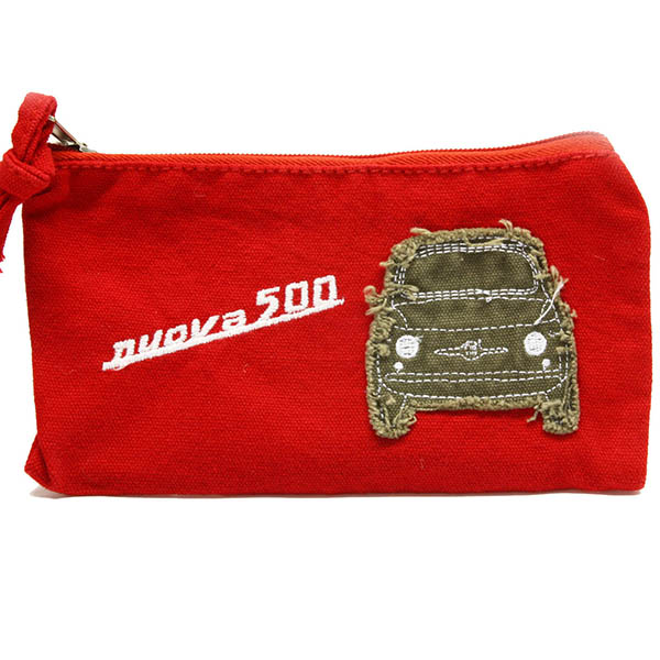 FIAT 500 Canvas Mini Pouch(Red)