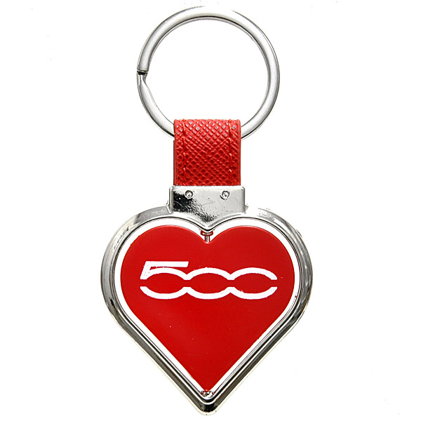 FIAT 500 Heart Shaped Keyring