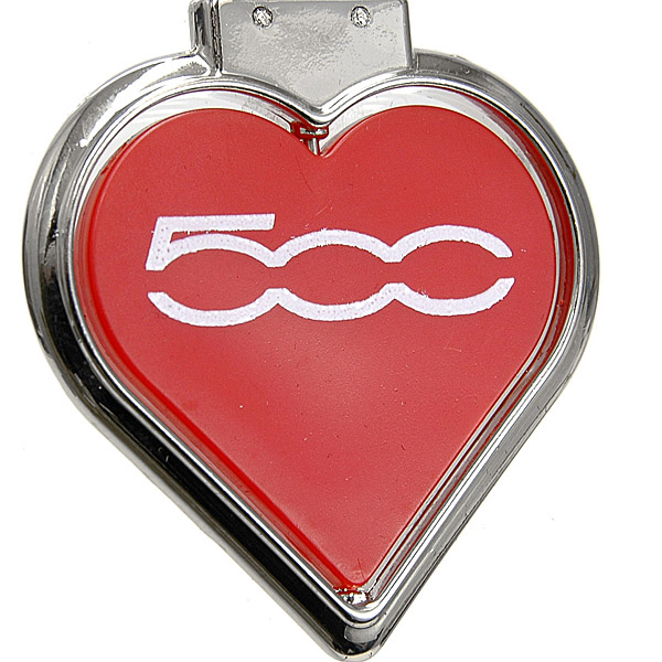 FIAT 500 Heart Shaped Keyring