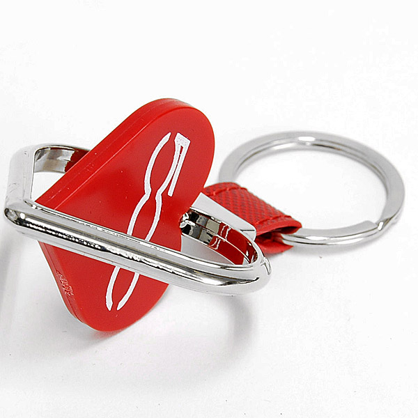FIAT 500 Heart Shaped Keyring