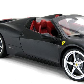 1/18 Ferrari 458 Spider Miniature Model(Mat Black)
