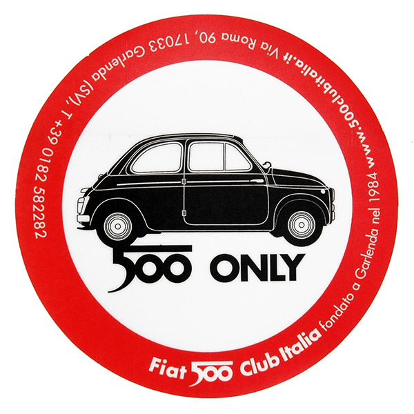 FIAT 500 CLUB ITALIA 2007ステッカー(裏貼りタイプ)