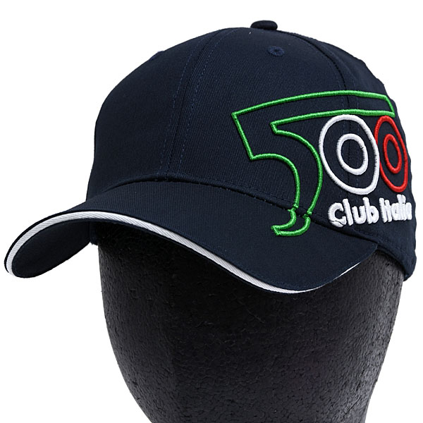 FIAT 500 CLUB ITALIAベースボールキャップ(Club Logo/ネイビー)