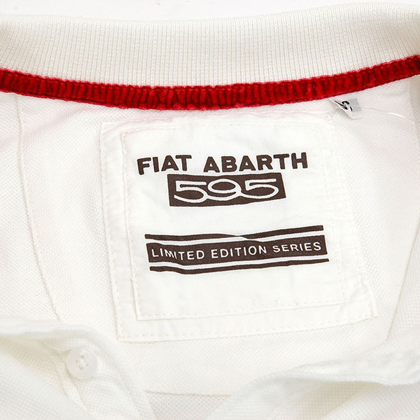 ABARTH 595 50th ANNIVERSARY Polo Shirts(Long Sleeves/White)