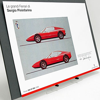 Pininfarina Ferrari 365 BBデザインスケッチ -Paolo Pininfarina直筆サイン入り 限定60セット-