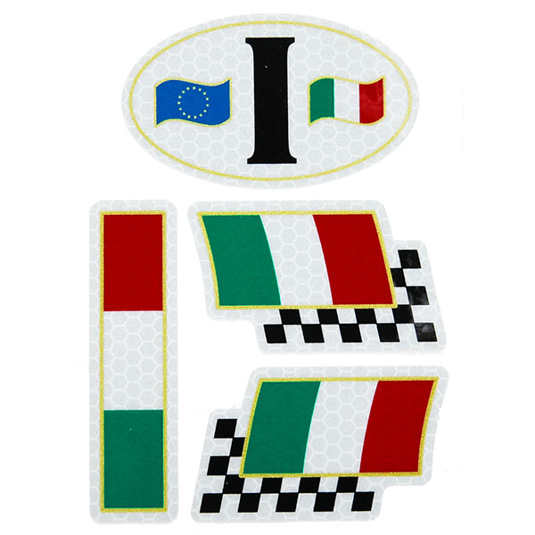 イタリア国旗ステッカーセット(反射素材/Type A)