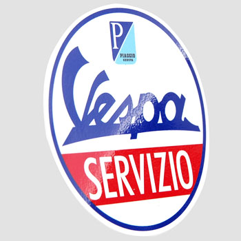 Vespa Servizio Sticker : Italian Auto Parts & Gadgets Store