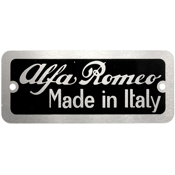 Alfa Romeoアルミシャシープレート(リプロダクト)