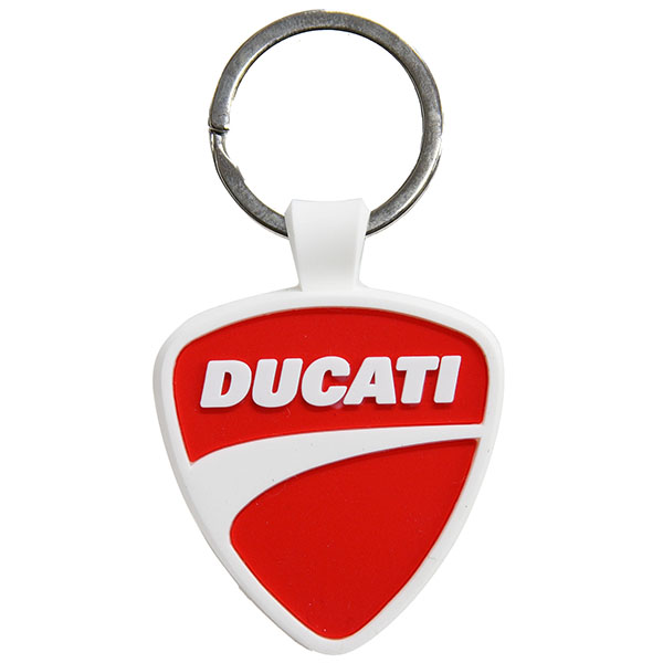 DUCATI Emblem Rubber Keyring -COMPANY LOGO-