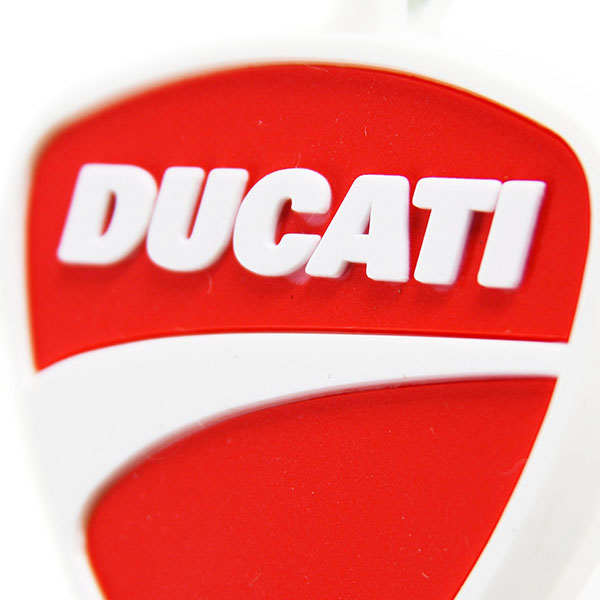 DUCATI Emblem Rubber Keyring -COMPANY LOGO-
