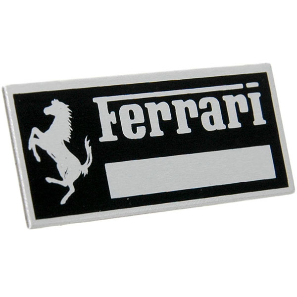 Ferrari Aluminium Plate : Italian Auto Parts & Gadgets Store