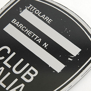 Barchetta CLUB ITALIAバージョンシャシプレート