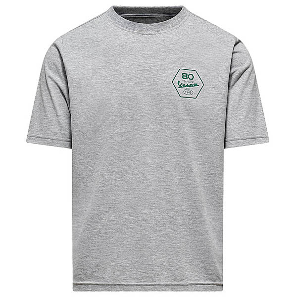 Vespaオフィシャル80th Anniversary Tシャツ(グレー)