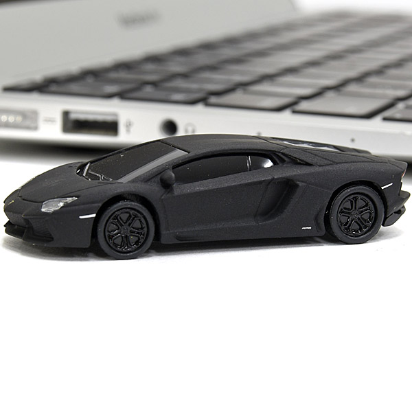 1/68 Lamborghini Aventador Miniature USB Memori(8GB/Mat Black)