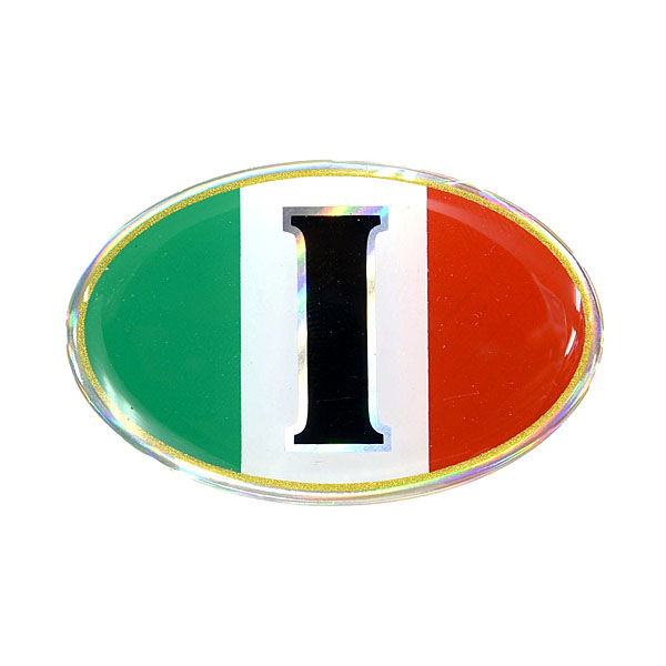 Italian Flag 3D Sticker(Oval I)