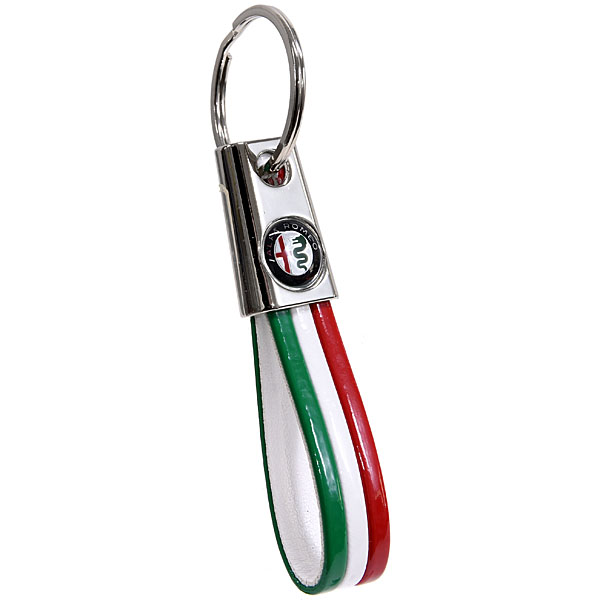 Alfa Romeo Tricolour Keyring(New Emblem/Color/Slim)