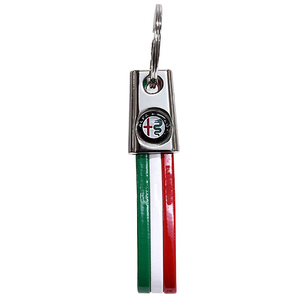 Alfa Romeoトリコロールキーリング (Newカラーエンブレム/スリムタイプ)