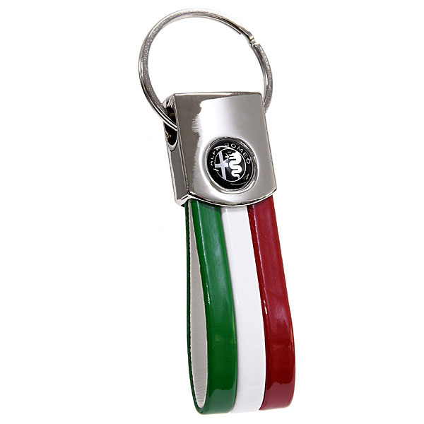 Alfa Romeo Tricolor Keyring(New Monotone Emblem)