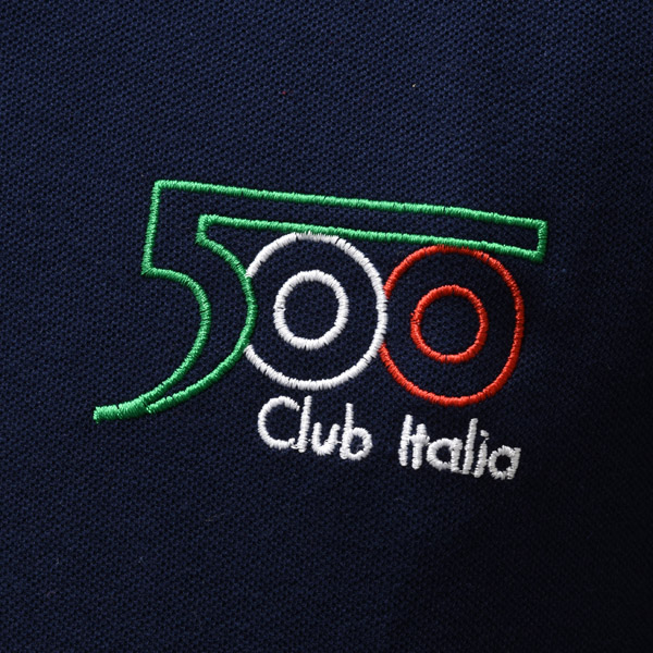 FIAT 500 CLUB ITALIAポロシャツ(ネイビー)