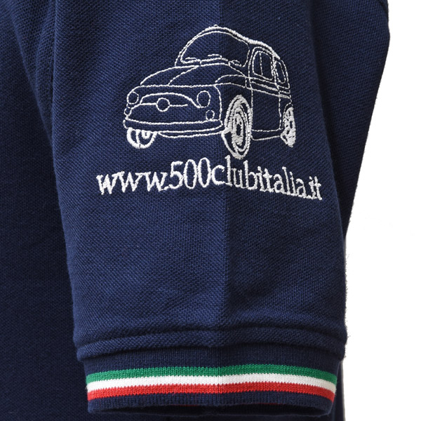 FIAT 500 CLUB ITALIAポロシャツ(ネイビー)