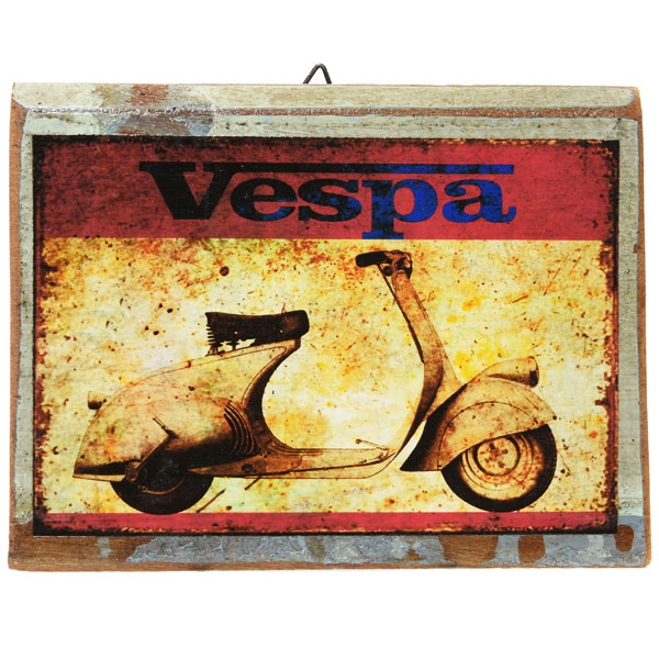 Vespa Wooden Sign Boad