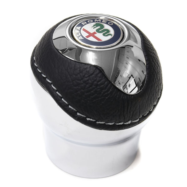 BLACK Gear Knob -TUNE IT CHROME- (Reverselock/Alfa Romeo Emblem)<br><font size=-1 color=red>06/20到着</font>
