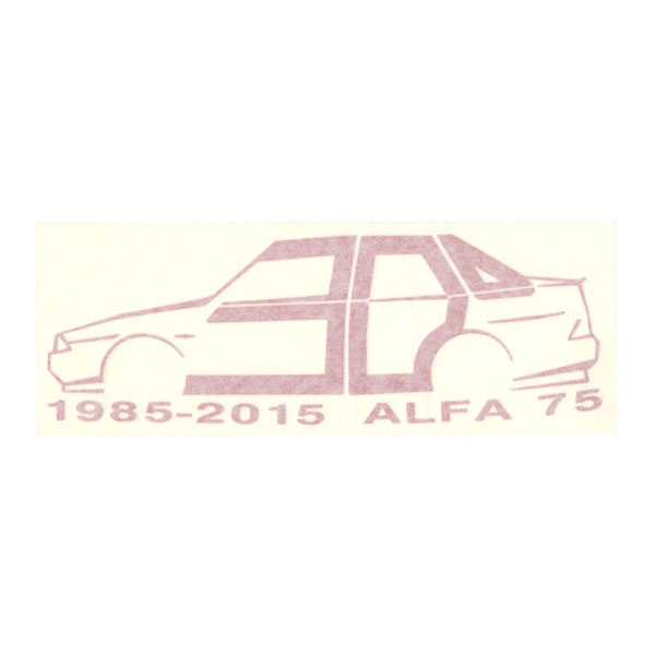 Alfa Romeo 75 30周年記念ロゴステッカー(レッド) by RIA(Registro Italiano Alfa Romeo)