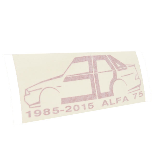 Alfa Romeo 75 30周年記念ロゴステッカー(レッド) by RIA(Registro Italiano Alfa Romeo)