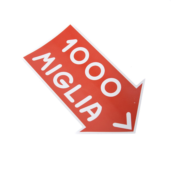 1000 MIGLIA Official Sticker(White Outline/L)