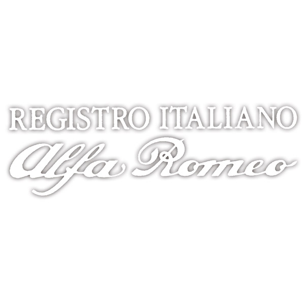 REGISTRO ITALIANO Alfa Romeoロゴステッカー(切り文字タイプ/ホワイト)