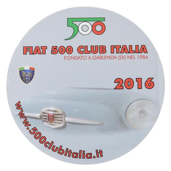 FIAT 500 CLUB ITALIA 2016ステッカー(裏貼りタイプ)