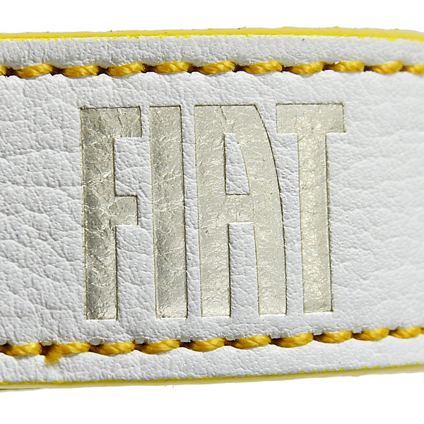 FIAT Leather Strap Keyring(Yellow)