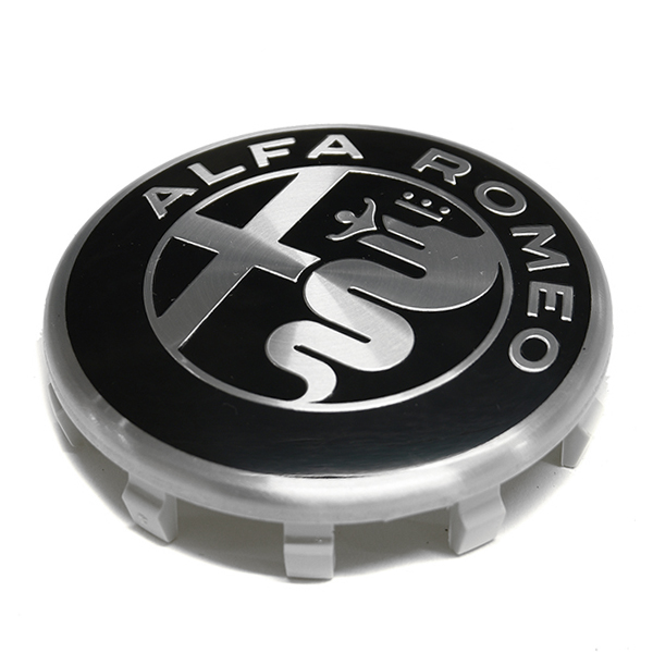 Alfa Romeo純正Newエンブレム(モノトーン)ホイールセンターキャップ(Alfa 159/Brera/Spider/Giulietta/GIULIA/STELVIO)