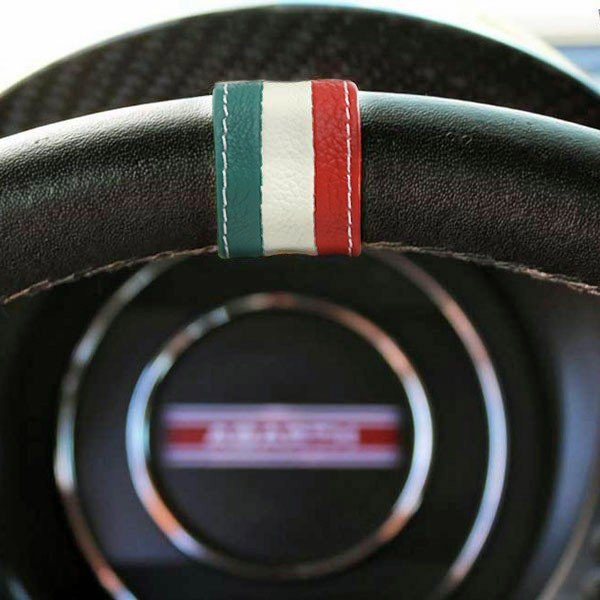 FIAT 500 Steering Leather Ring(Tricolor)<br><font size=-1 color=red>06/20到着</font>