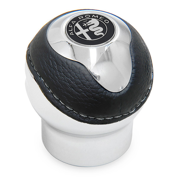 BLACK Gear Knob -TUNE IT CHROME- (Reverse Lock/Alfa Romeo Mono Tone Emblem)<br><font size=-1 color=red>06/20到着</font>