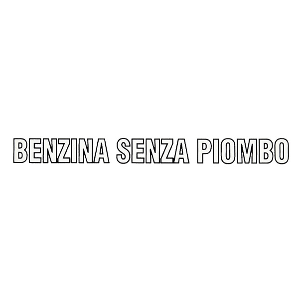 Alfa Romeo/FIAT/LANCIA純正BENZINA SENZA PIOMBOロゴステッカー