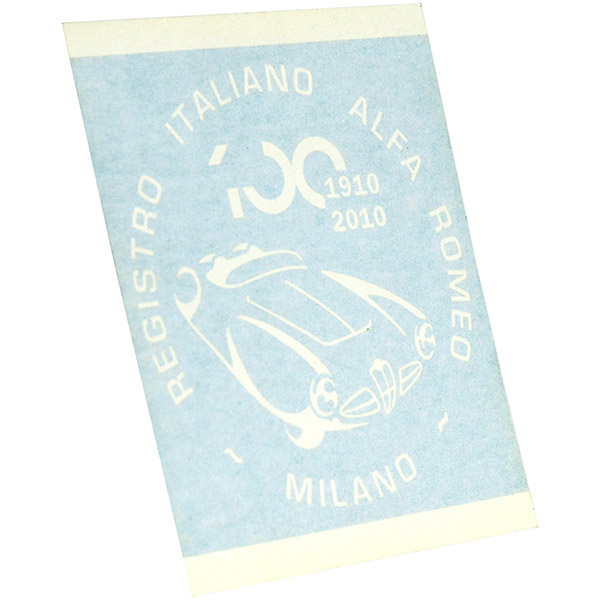 Alfa Romeo創立100周年記念ロゴステッカー(ホワイト) by RIA(Registro Italiano Alfa Romeo)