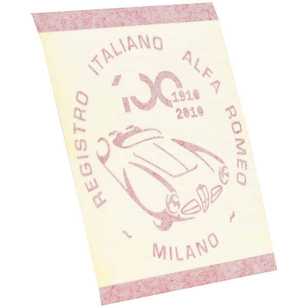 Alfa Romeo創立100周年記念ロゴステッカー(レッド) by RIA(Registro Italiano Alfa Romeo)
