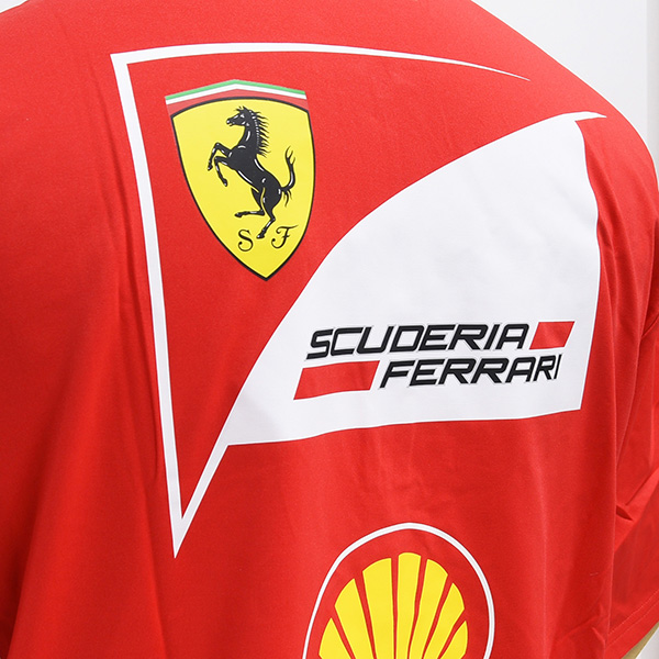 Scuderia Ferrari 2017 Team Zip- Up Polo with Ferrari 70th Logo