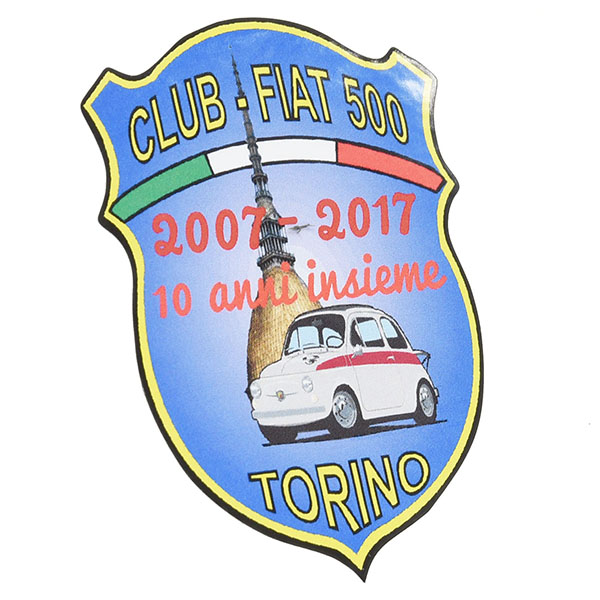 CLUB FIAT 500 TORINO 10anni Sticker