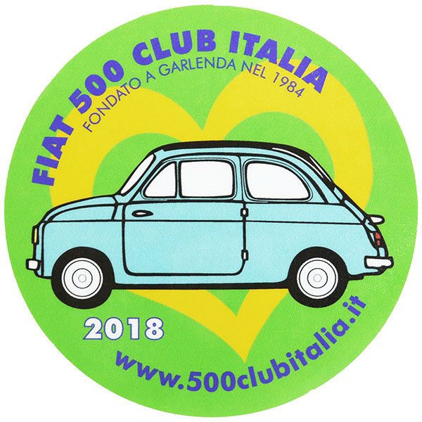 FIAT 500 CLUB ITALIA 2018ステッカー(裏貼りタイプ)