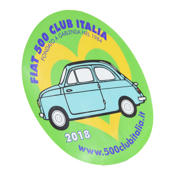 FIAT 500 CLUB ITALIA 2018ステッカー(裏貼りタイプ)
